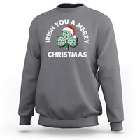 Irish Christmas Sweatshirt Irish You A Merry Christmas Celtic Shamrock - Wonder Print Shop