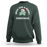 Irish Christmas Sweatshirt Irish You A Merry Christmas Celtic Shamrock - Wonder Print Shop