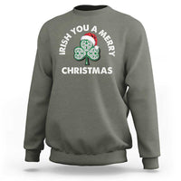 Irish Christmas Sweatshirt Irish You A Merry Christmas Celtic Shamrock - Wonder Print Shop