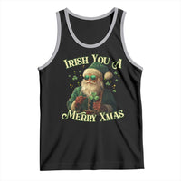 Irish You A Merry Xmas Tank Top Shamrock Santa Ireland Lucky