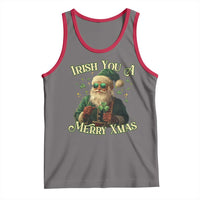 Irish You A Merry Xmas Tank Top Shamrock Santa Ireland Lucky