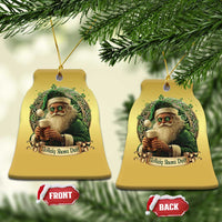 Irish Xmas Christmas Ornament Nollaig Shona Duit Shamrock Santa Drinking Beer - Wonder Print Shop
