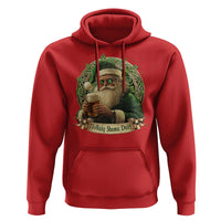 Irish Christmas Hoodie Nollaig Shona Duit Shamrock Santa Drinking Beer