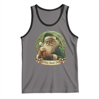 Irish Christmas Tank Top Nollaig Shona Duit Shamrock Santa Drinking Beer