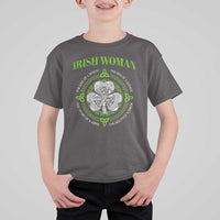 Irish Woman Pride T Shirt For Kid The Soul of A Witch Celtic Shamrock Feminist - Wonder Print Shop
