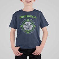 Irish Woman Pride T Shirt For Kid The Soul of A Witch Celtic Shamrock Feminist - Wonder Print Shop