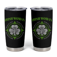 Irish Woman Pride Tumbler Cup The Soul of A Witch Celtic Shamrock Feminist