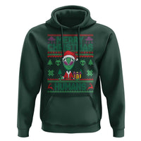 Funny Xmas Alien Santa Hoodie Merry Christmas Humans UFO Outer Space