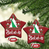 Funny Xmas UFO Believe Christmas Ornament - Wonder Print Shop