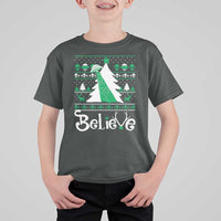 Funny Xmas UFO Believe T Shirt For Kid - Wonder Print Shop