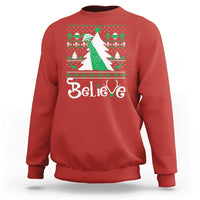 Funny Xmas UFO Believe Sweatshirt - Wonder Print Shop