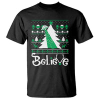 Funny Xmas UFO Believe T Shirt - Wonder Print Shop