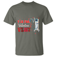 Valentine's Day T Shirt V Is For Vent Respiratory Therapist Nurse Healthcare Worker - Wonder Print Shop