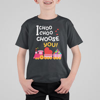 Valentine's Day T Shirt For Kid I Choo Choo Choose You Love Train Heart - Wonder Print Shop