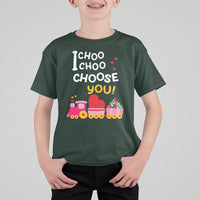 Valentine's Day T Shirt For Kid I Choo Choo Choose You Love Train Heart - Wonder Print Shop