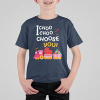 Valentine's Day T Shirt For Kid I Choo Choo Choose You Love Train Heart - Wonder Print Shop