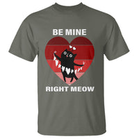 Valentine's Day T Shirt Be Mine Right Meow Funny Cat Lover - Wonder Print Shop