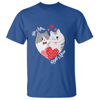 Valentine's Day T Shirt Be Mine Right Meow Funny Cat Lover - Wonder Print Shop