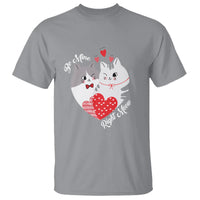 Valentine's Day T Shirt Be Mine Right Meow Funny Cat Lover - Wonder Print Shop
