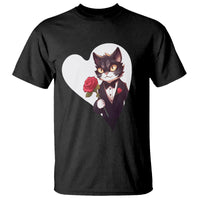 Valentine's Day T Shirt Tuxedo Cat Valentine Heart for Kitten and Animal Lovers - Wonder Print Shop