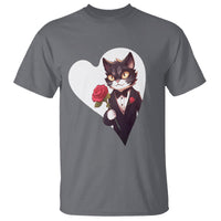 Valentine's Day T Shirt Tuxedo Cat Valentine Heart for Kitten and Animal Lovers - Wonder Print Shop