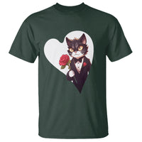 Valentine's Day T Shirt Tuxedo Cat Valentine Heart for Kitten and Animal Lovers - Wonder Print Shop