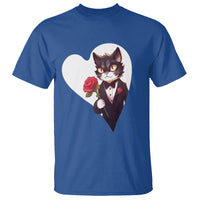 Valentine's Day T Shirt Tuxedo Cat Valentine Heart for Kitten and Animal Lovers - Wonder Print Shop