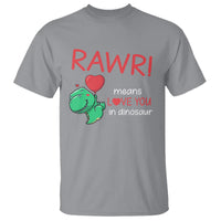 Valentine's Day T Shirt Rawr Means Love You in Dinosaur Cute Heart Ballon - Wonder Print Shop