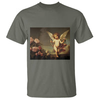 Valentine's Day T Shirt Cupid Cherubs Art Valentine Angel Rose Garden Aesthetic - Wonder Print Shop