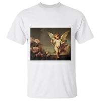 Valentine's Day T Shirt Cupid Cherubs Art Valentine Angel Rose Garden Aesthetic - Wonder Print Shop