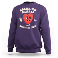 Valentine's Day Sweatshirt Breaking Hearts And Blasting Farts - Wonder Print Shop