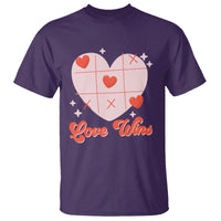 Valentine's Day T Shirt Love Always Wins Funny Heart Tic Tac Toe - Wonder Print Shop