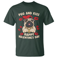 Pug And Kiss Happy Valentine's Day Funny Pet Lover T Shirt - Wonder Print Shop