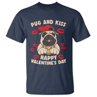 Pug And Kiss Happy Valentine's Day Funny Pet Lover T Shirt - Wonder Print Shop