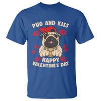 Pug And Kiss Happy Valentine's Day Funny Pet Lover T Shirt - Wonder Print Shop