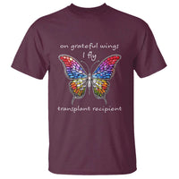 Transplant Recipient T Shirt On Grateful Wings I Fly