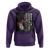 Heart Transplant Warrior Hoodie Surgery Survivor American Flag