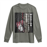 Heart Transplant Warrior Long Sleeve Shirt Surgery Survivor American Flag