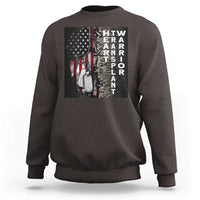 Heart Transplant Warrior Sweatshirt Surgery Survivor American Flag