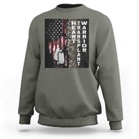 Heart Transplant Warrior Sweatshirt Surgery Survivor American Flag