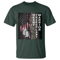 Heart Transplant Warrior T Shirt Surgery Survivor American Flag
