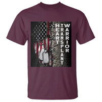 Heart Transplant Warrior T Shirt Surgery Survivor American Flag