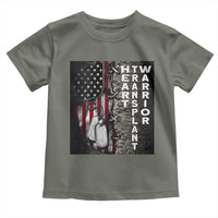 Heart Transplant Warrior Toddler T Shirt Surgery Survivor American Flag