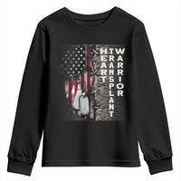 Heart Transplant Warrior Youth Sweatshirt Surgery Survivor American Flag