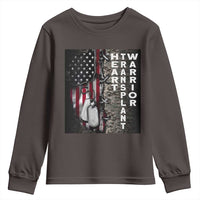 Heart Transplant Warrior Youth Sweatshirt Surgery Survivor American Flag