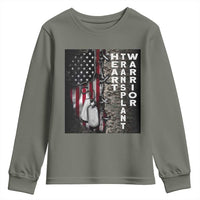 Heart Transplant Warrior Youth Sweatshirt Surgery Survivor American Flag