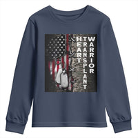 Heart Transplant Warrior Youth Sweatshirt Surgery Survivor American Flag