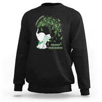 I Wear Green For Kidney Disease Awareness Elephant Survivors Sweatshirt - Wonder Print Shop