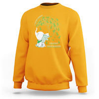 I Wear Green For Kidney Disease Awareness Elephant Survivors Sweatshirt - Wonder Print Shop