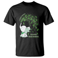 I Wear Green For Kidney Disease Awareness Elephant Survivors T Shirt - Wonder Print Shop